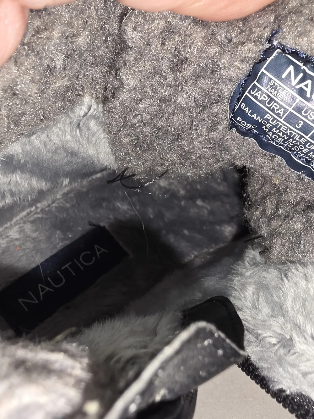Nautica Kids Black Faux Fur Lace-Up & Zip Winter Boots